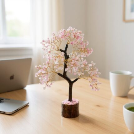 Rose Quartz Tree | 300 Beads | Love-Attracting Crystal Tree for Emotional Healing, Compassion, and Harmony | Spiritual Decor for Home and Office